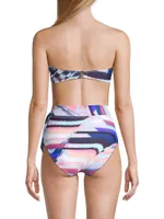 Cindy Abstract Bandeau Bikini Top