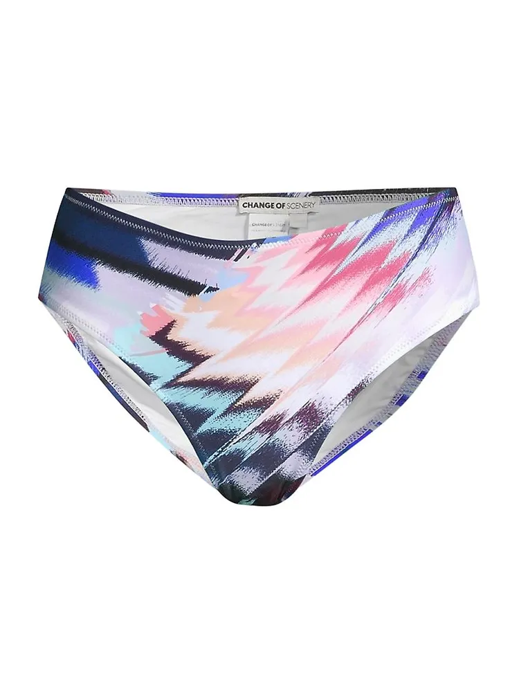 Abstract Mid-Rise Bikini Bottom