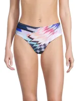 Abstract Mid-Rise Bikini Bottom