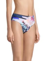 Abstract Mid-Rise Bikini Bottom