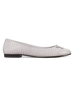 Cap Toe Quilted Ballet Flats