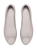 Cap Toe Quilted Ballet Flats