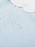 Baby Boy's Crown Peter Pan Collar Footie