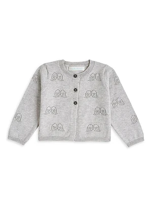 Baby Girl's Angel Wing Pointelle Cardigan