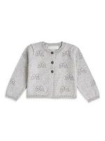 Baby Girl's Angel Wing Pointelle Cardigan