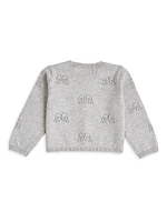 Baby Girl's Angel Wing Pointelle Cardigan