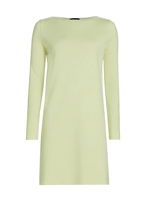 Wool Long-Sleeve Sheath Dress