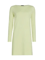 Wool Long-Sleeve Sheath Dress