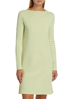 Wool Long-Sleeve Sheath Dress