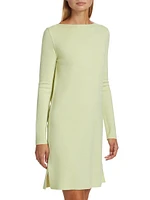 Wool Long-Sleeve Sheath Dress