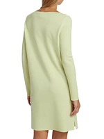 Wool Long-Sleeve Sheath Dress