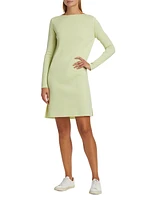 Wool Long-Sleeve Sheath Dress