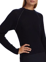 Cashmere Crewneck Crop Sweater