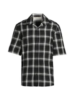 Plaid Cotton Camp Shirt