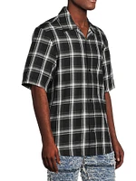 Plaid Cotton Camp Shirt