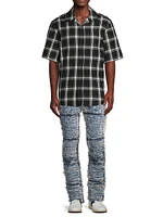 Plaid Cotton Camp Shirt