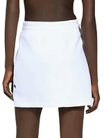 Cotton-Blend Logo Miniskirt