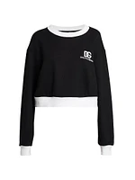 Logo Cotton-Blend Tipped Sweatshirt