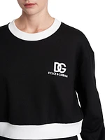 Logo Cotton-Blend Tipped Sweatshirt