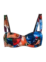 Floral Silk-Blend Underwire Bra