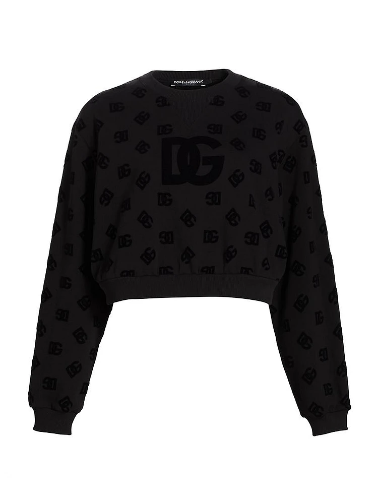 Logo Crewneck Crop Sweatshirt