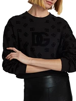 Logo Crewneck Crop Sweatshirt