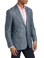 Textured Wool & Silk-Blend Two-Button Sport Coat