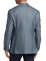 Textured Wool & Silk-Blend Two-Button Sport Coat