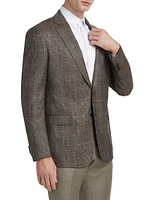 Plaid Wool Two-Button Sport Coat