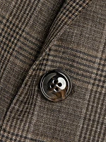 Plaid Wool Two-Button Sport Coat