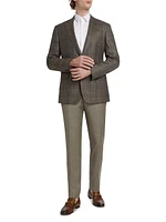 Plaid Wool Two-Button Sport Coat