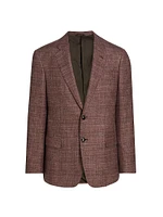 Textured Wool-Blend Two-Button Sport Coat