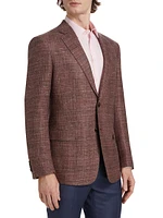 Textured Wool-Blend Two-Button Sport Coat