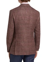 Textured Wool-Blend Two-Button Sport Coat