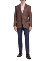 Textured Wool-Blend Two-Button Sport Coat