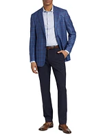 Plaid Wool Two-Button Sport Coat