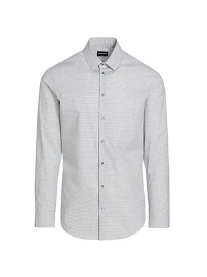 Check Cotton Button-Front Shirt