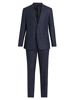 Plaid Wool-Blend Single-Breasted Suit