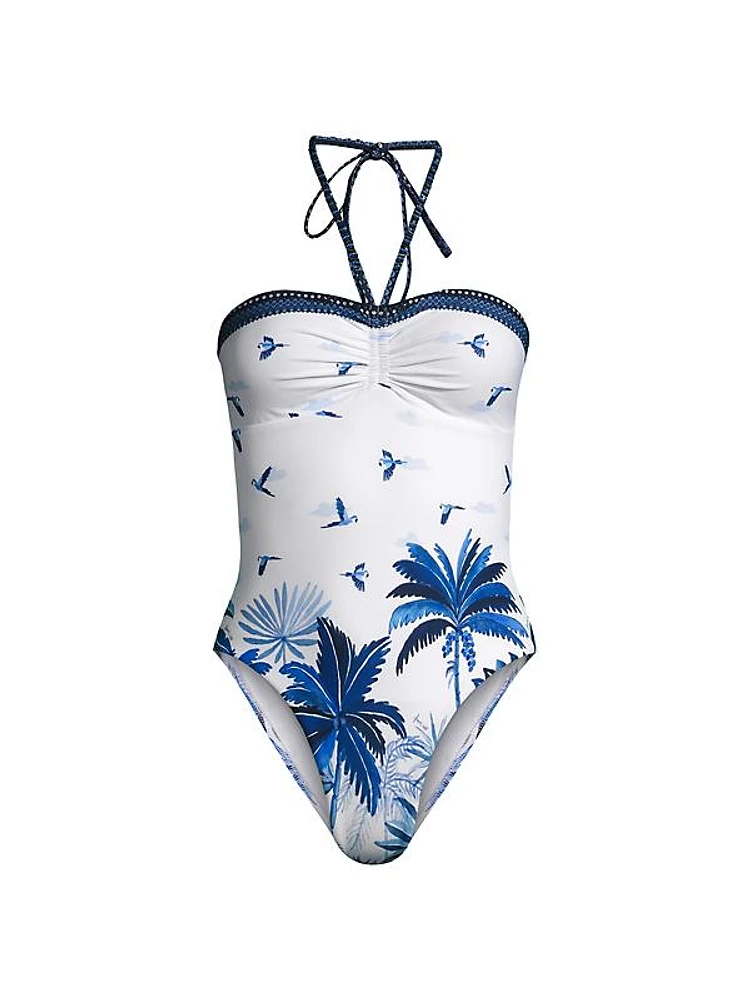 Dream Sky Halter One-Piece Swimsuit