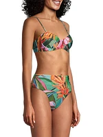 Banana Foliage Underwire Bikini Top