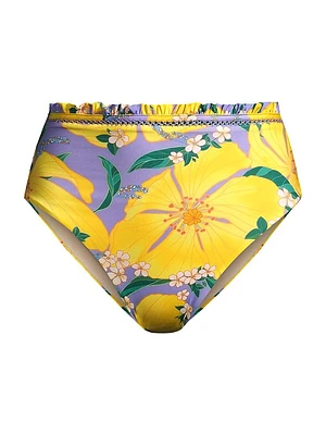 Pietra Floral High-Rise Bikini Bottom