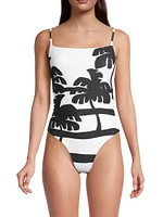 Coconut Tropical One-Piece Swimsuit