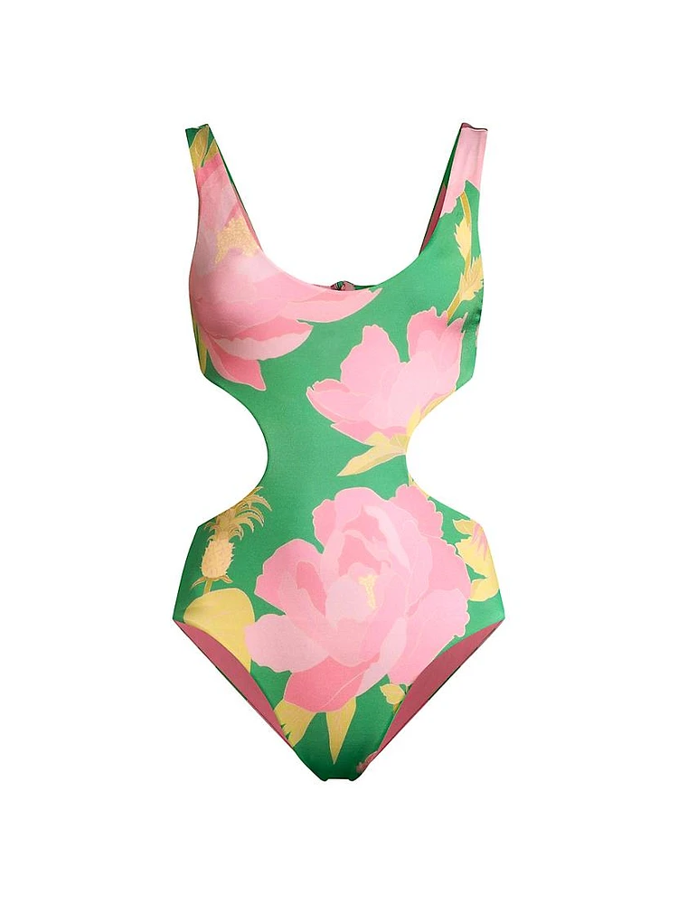 Winter Garden Cut-Out One-Piece Swimsuit