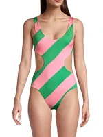 Winter Garden Cut-Out One-Piece Swimsuit