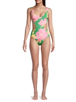 Winter Garden Cut-Out One-Piece Swimsuit