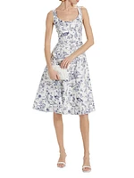 Elowen Printed Cotton-Blend Midi-Dress