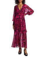 Marchesa Rosa Leilani Tiered Maxi Dress