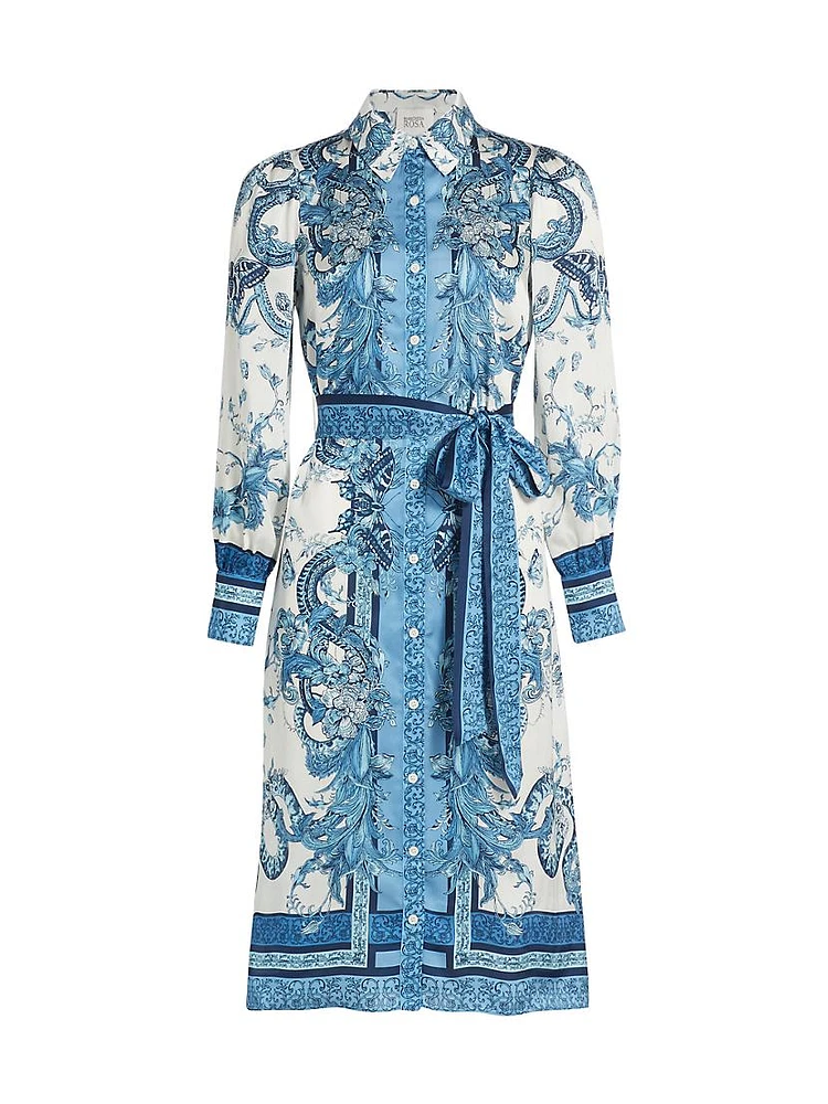 Zea Butterfly Twill Shirtdress