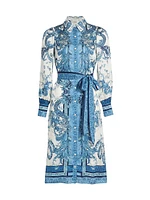 Zea Butterfly Twill Shirtdress