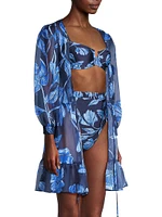 Nightflower Floral Drawstring Cover-Up